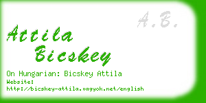 attila bicskey business card